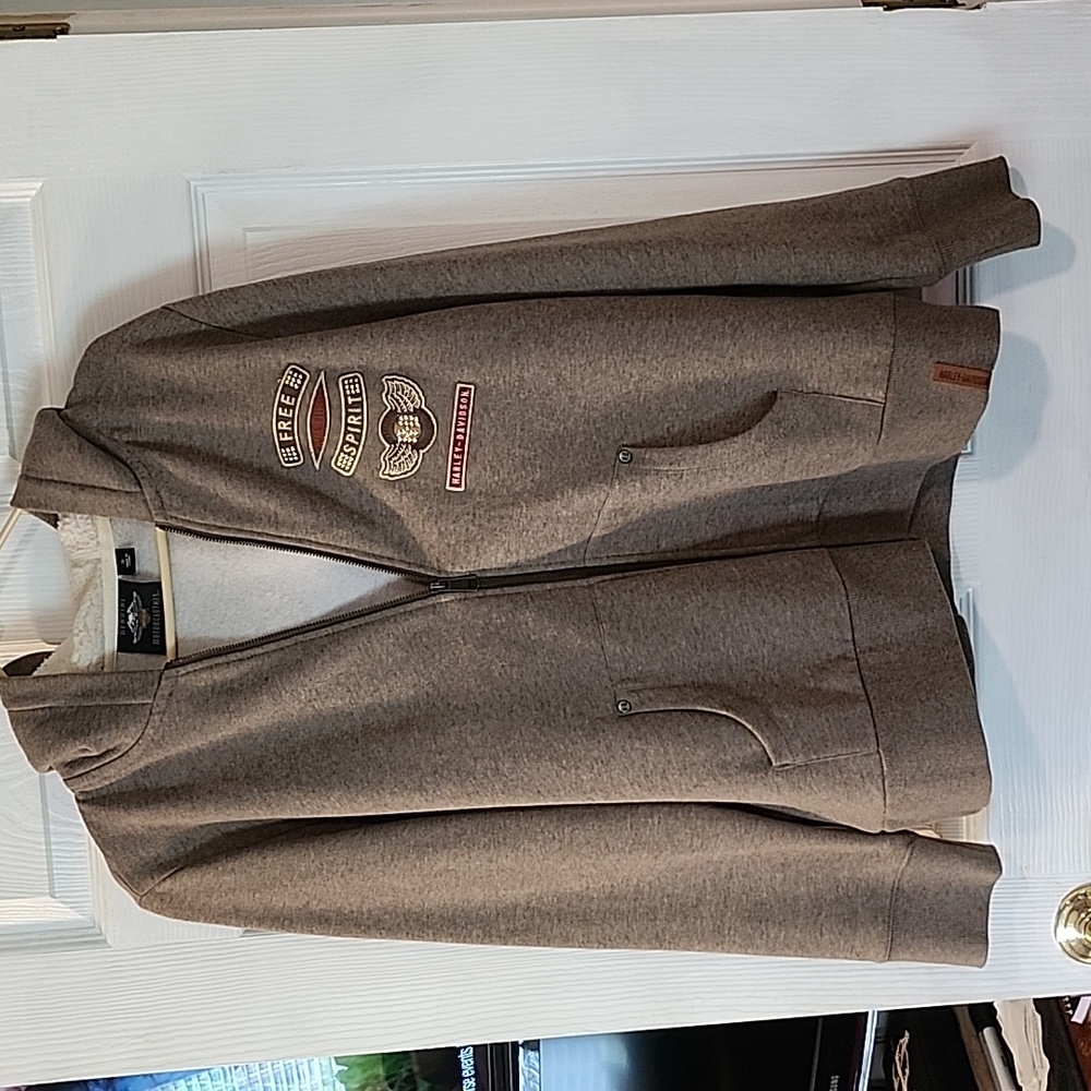 Gray XL Harley Davidson Hoodie, used - Picture 1 of 2